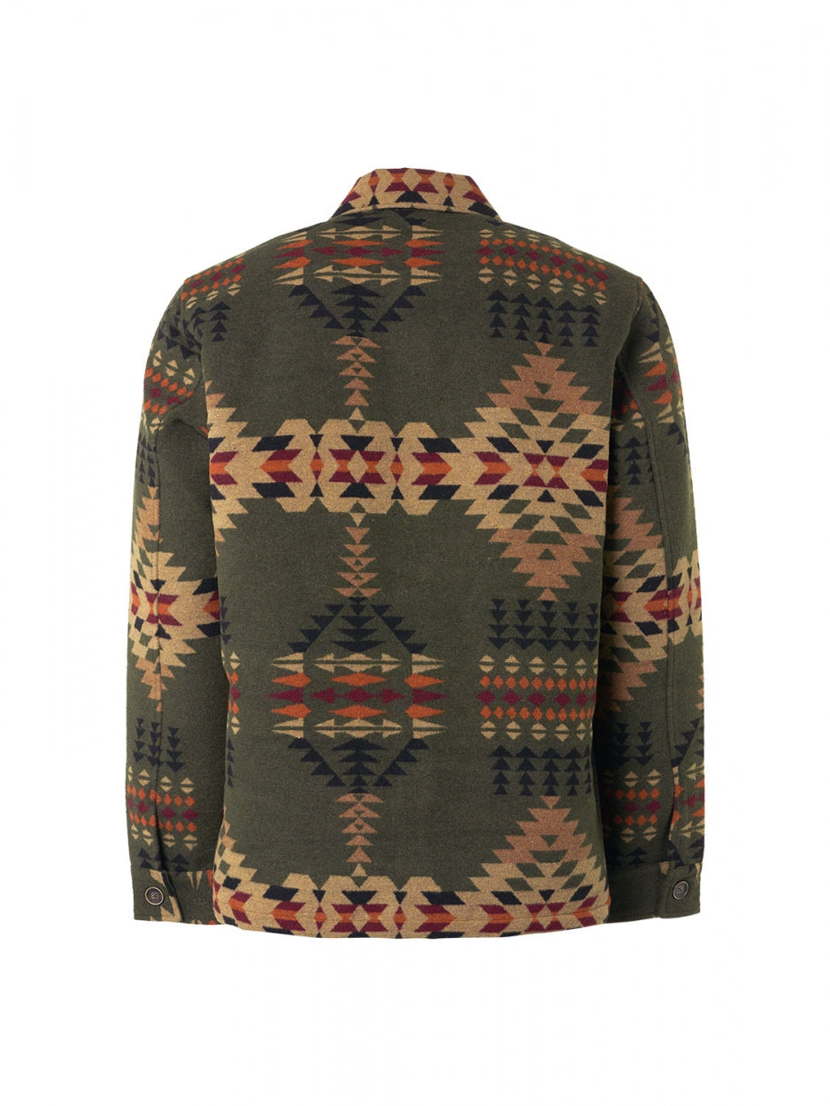 Overshirt Button Closure Pattern | Dark Green