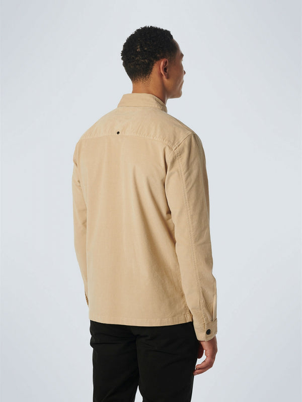 Overshirt Button Closure Structure Corduroy Stretch | Stone