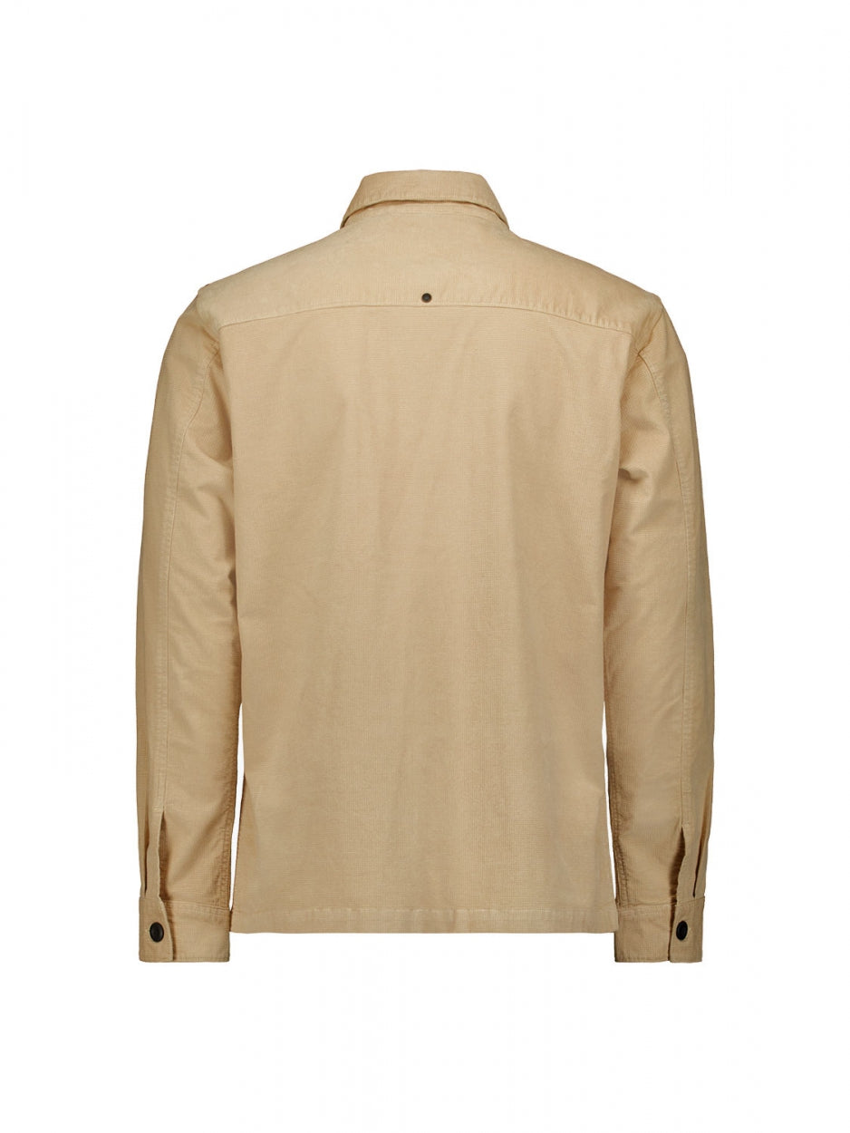 Overshirt Button Closure Structure Corduroy Stretch | Stone