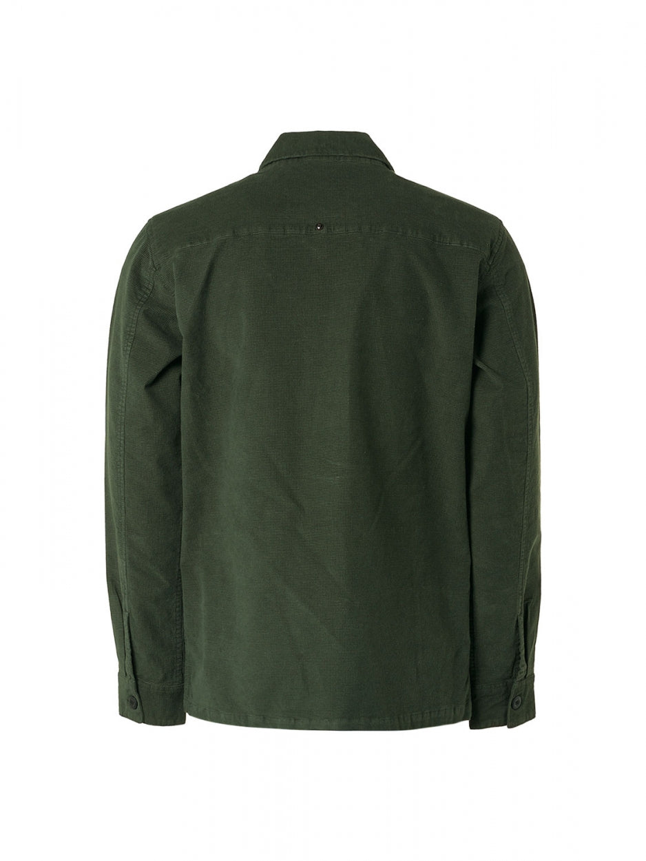Overshirt Button Closure Structure Corduroy Stretch | Dark Green