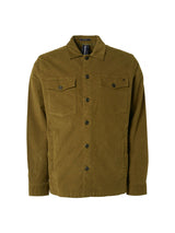 Overshirt Button Closure Structure Corduroy Stretch | Moss