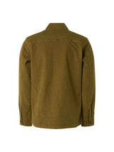 Overshirt Button Closure Structure Corduroy Stretch | Moss