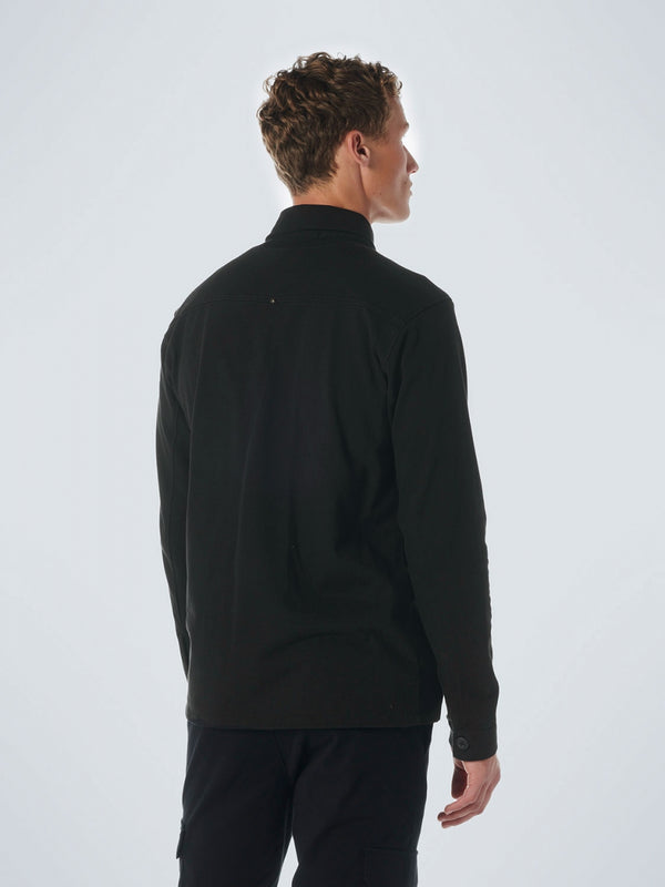 Overshirt Zipper Closure Sweat | Black