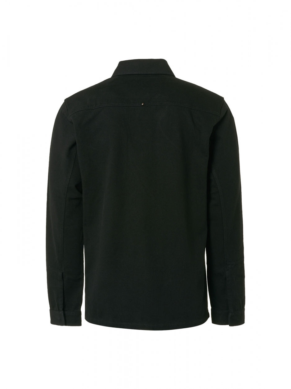 Overshirt Zipper Closure Sweat | Black
