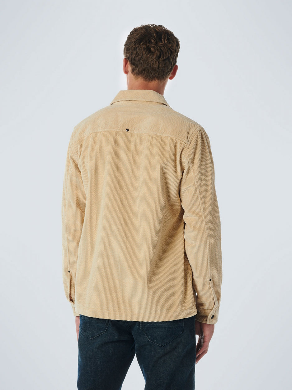 Overshirt Button Closure Corduroy | Stone