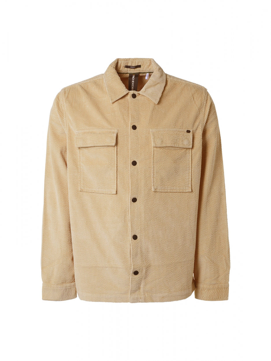 Overshirt Button Closure Corduroy | Stone