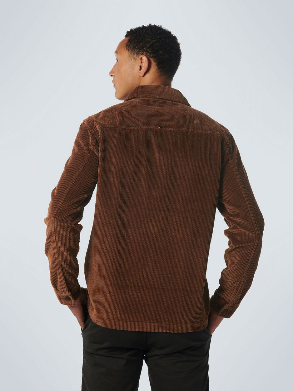 Overshirt Button Closure Corduroy | Brown