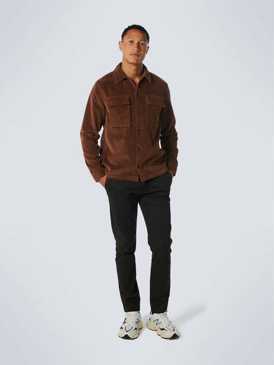 Overshirt Button Closure Corduroy | Brown