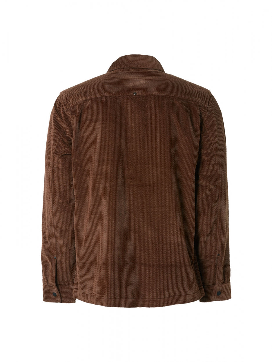 Overshirt Button Closure Corduroy | Brown