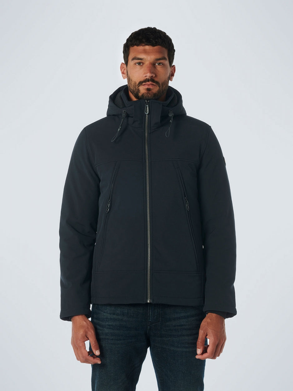 Jacket Short Fit Hooded Softshell Stretch | Night