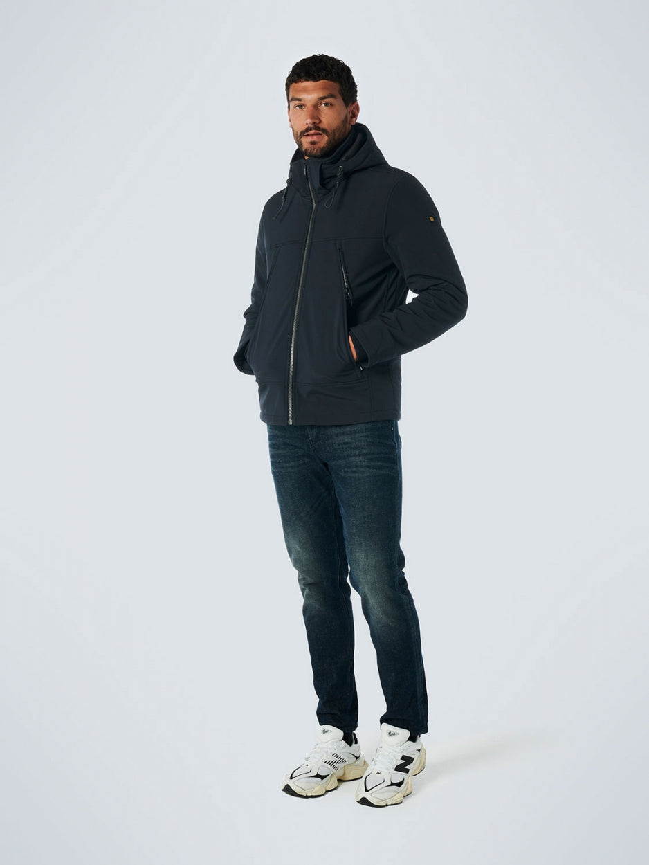 Jacket Short Fit Hooded Softshell Stretch | Night
