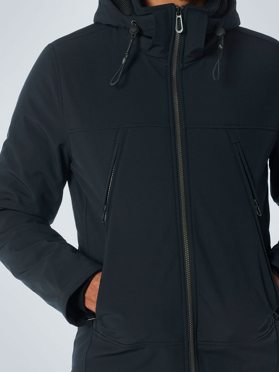 Jacket Short Fit Hooded Softshell Stretch | Night