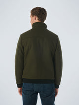 Jacket Short Fit With Wool 2 Coloured Twill | Dark Army