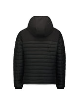 Jacket Hooded Short Fit Padded Mix | Black