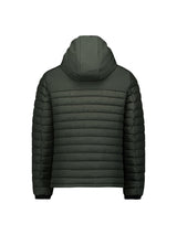 Jacket Hooded Short Fit Padded Mix | Dark Green