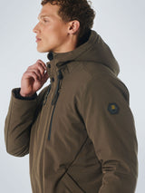Jacket Mid Long Fit Hooded Softshell Stretch | Desert