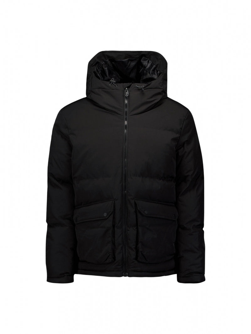 Jacket Short Fit Hooded Padded | Black