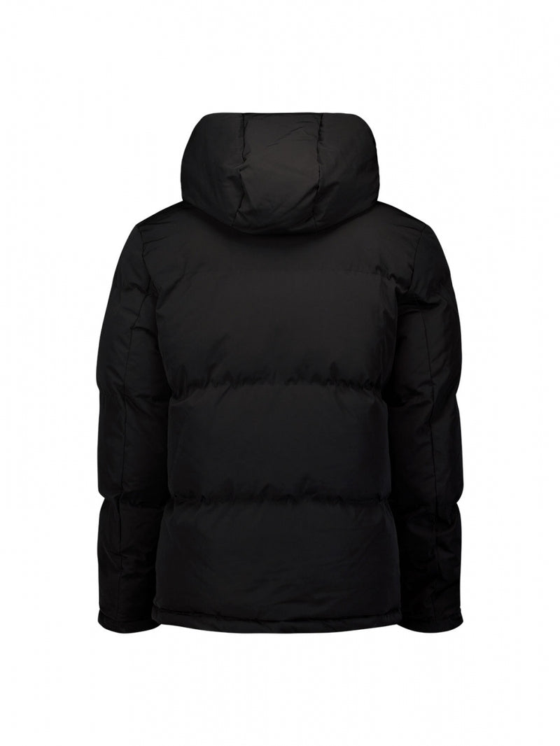 Jacket Short Fit Hooded Padded | Black – No Excess