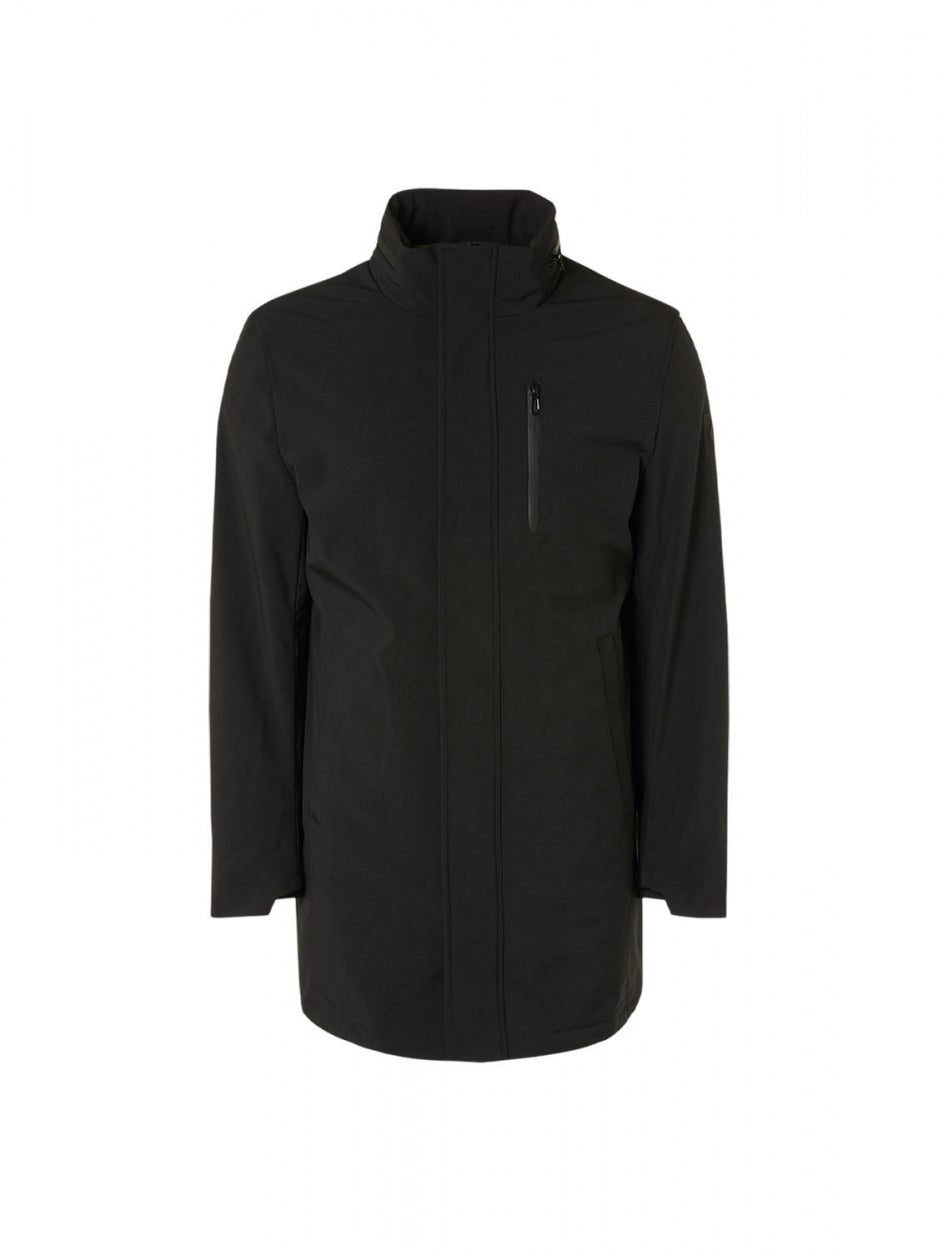 Jacket Long Fit Stretch Softshell | Black