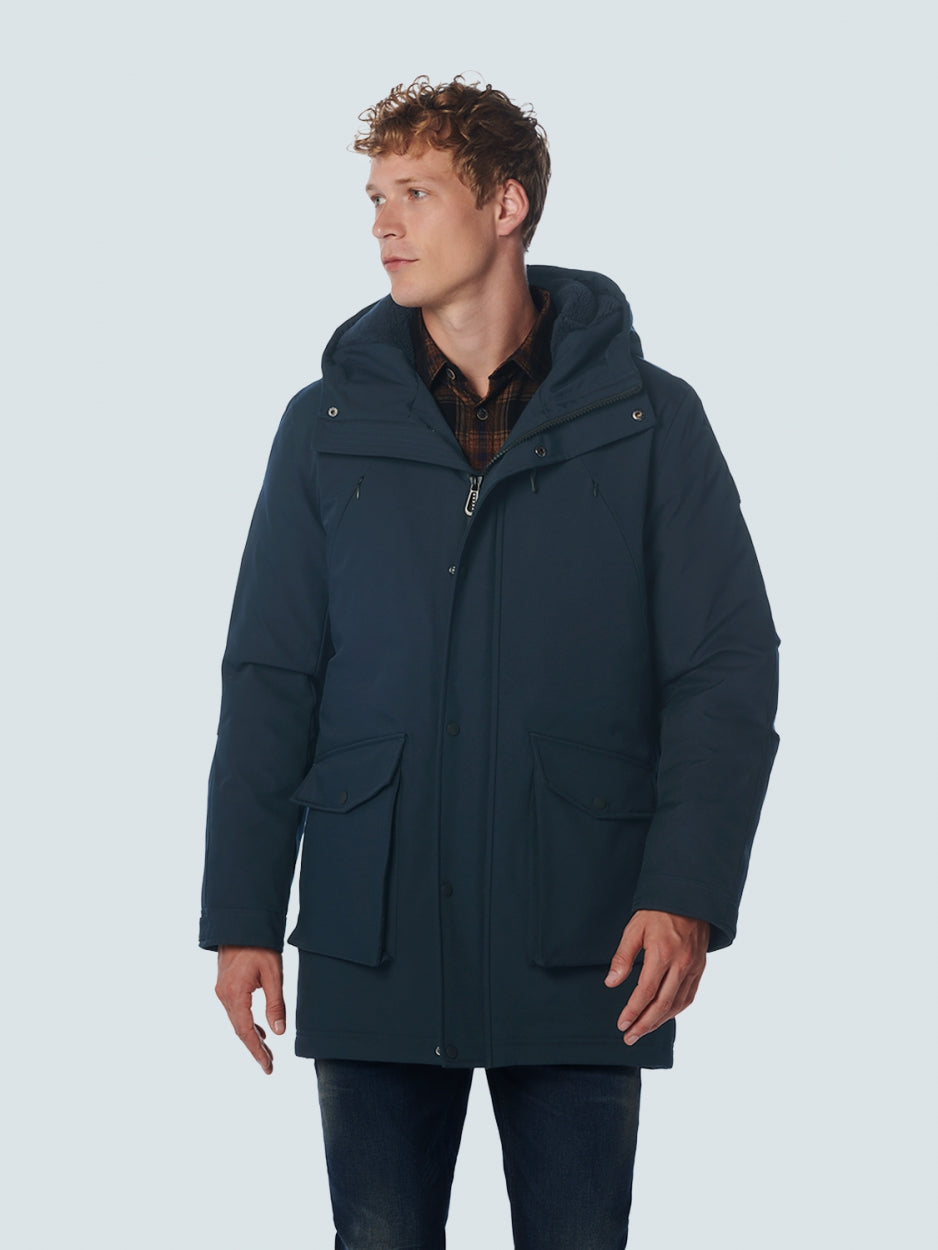 Jacket Long Fit Hooded | Dark Night