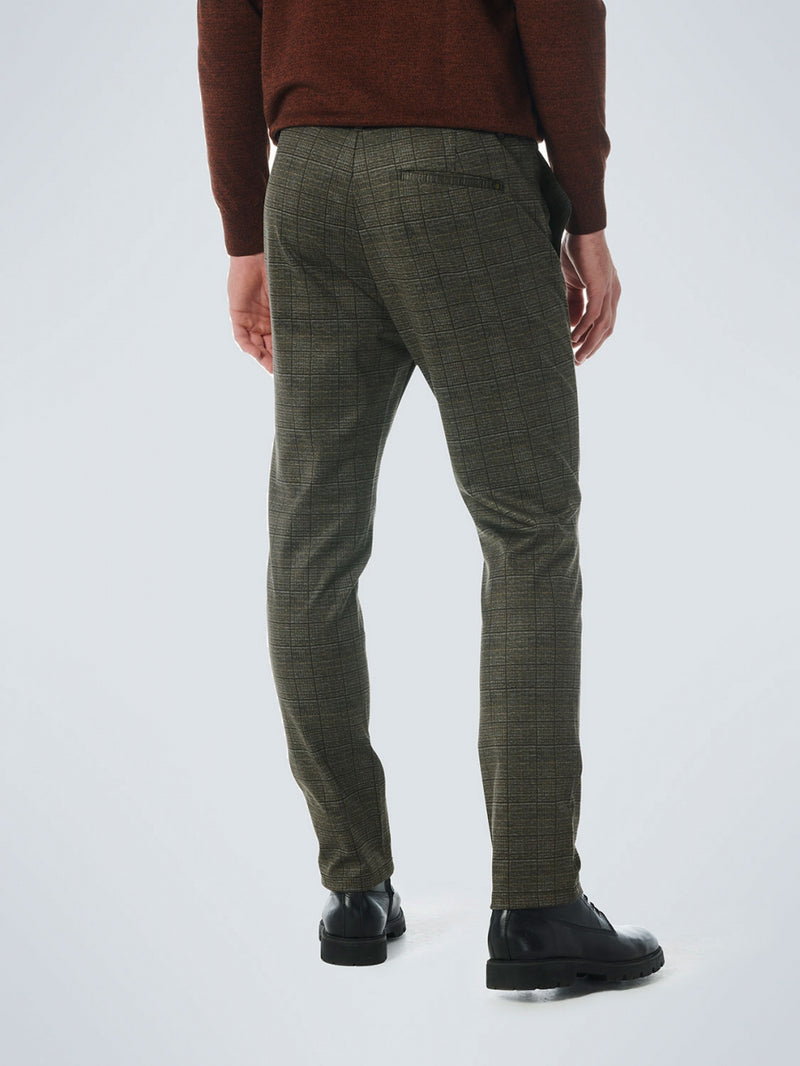 Pants Stretch Jersey Check | Taupe