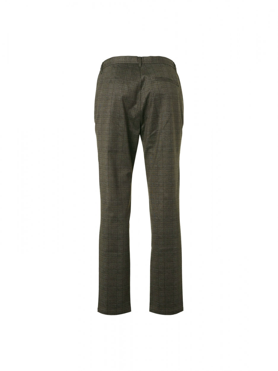 Pants Stretch Jersey Check | Taupe