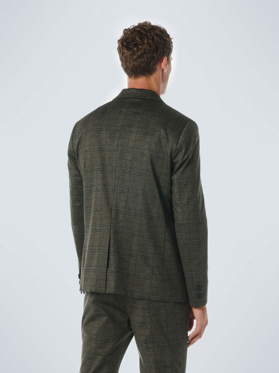 Blazer Jersey Stretch Check | Taupe