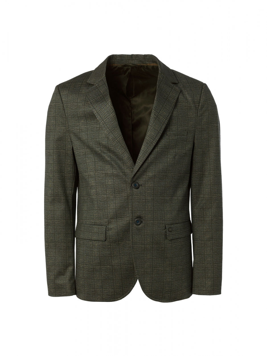 Blazer Jersey Stretch Check | Taupe
