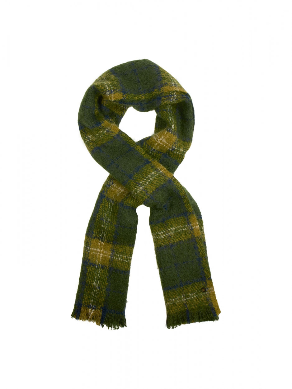Scarf Woven Check | Olive