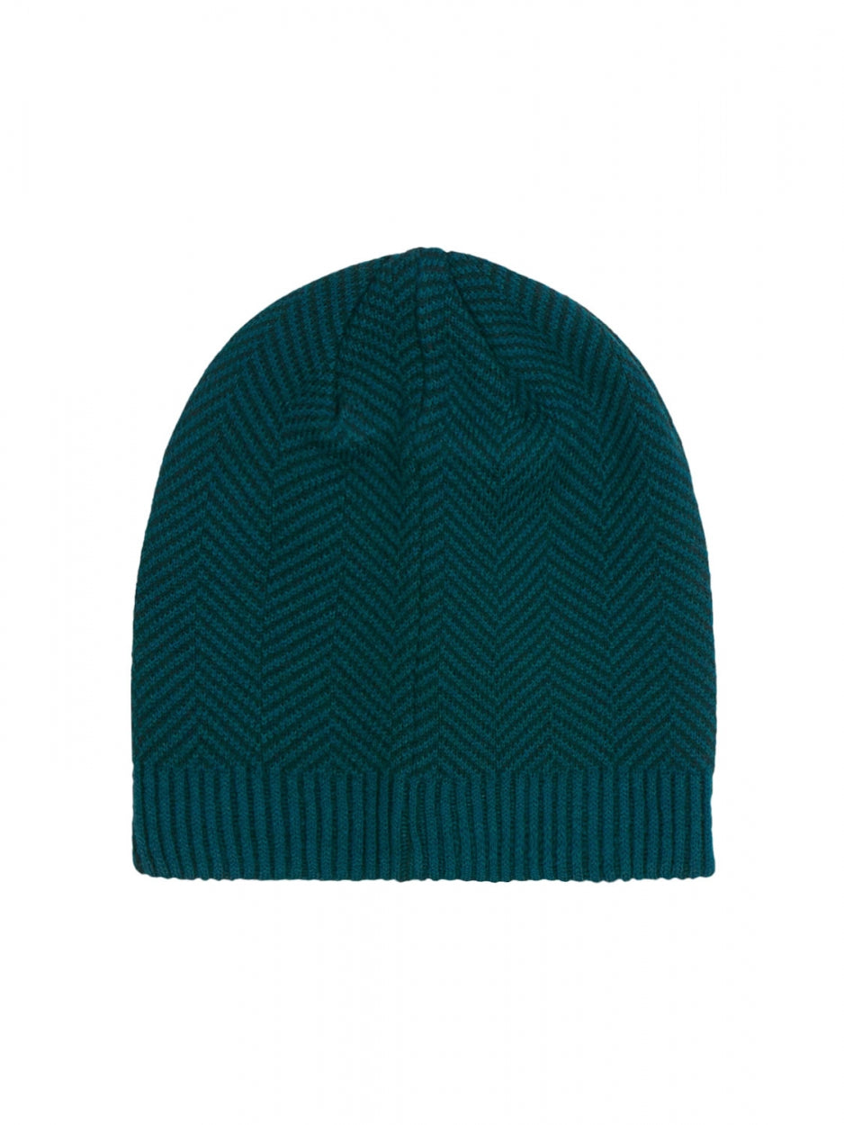 Beenie Zig Zag Jacquard Knit | Ocean