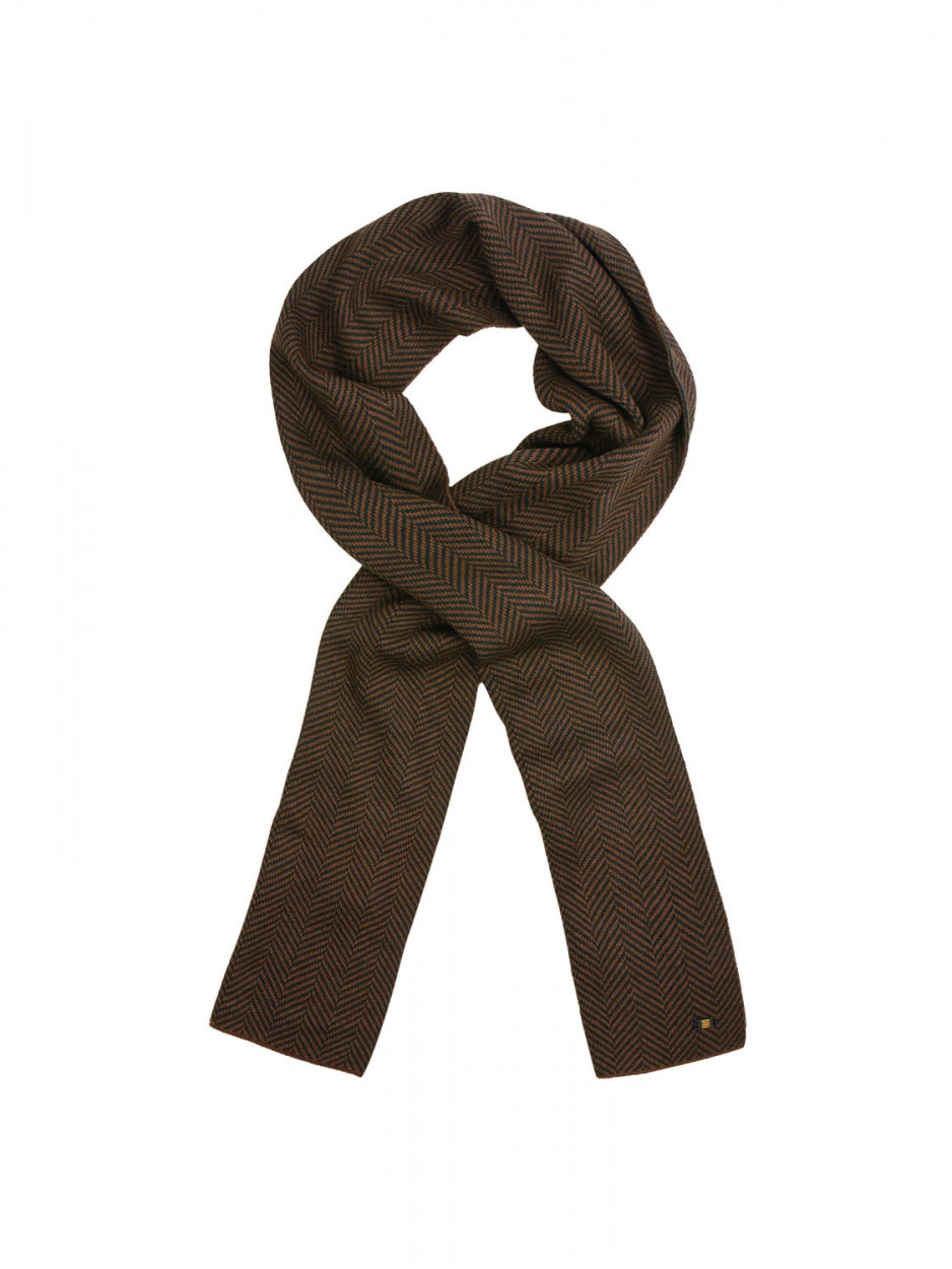 Scarf Zig Zag Jacquard | Brown