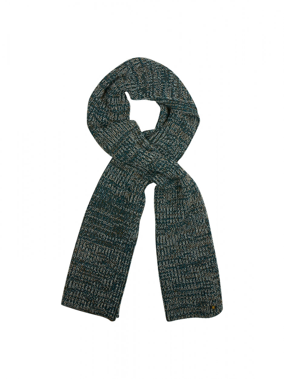 Scarf 3 Coloured Melange Rib | Ocean