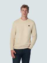 Sweater Crewneck Double Layer Jacquard Stretch | Cream