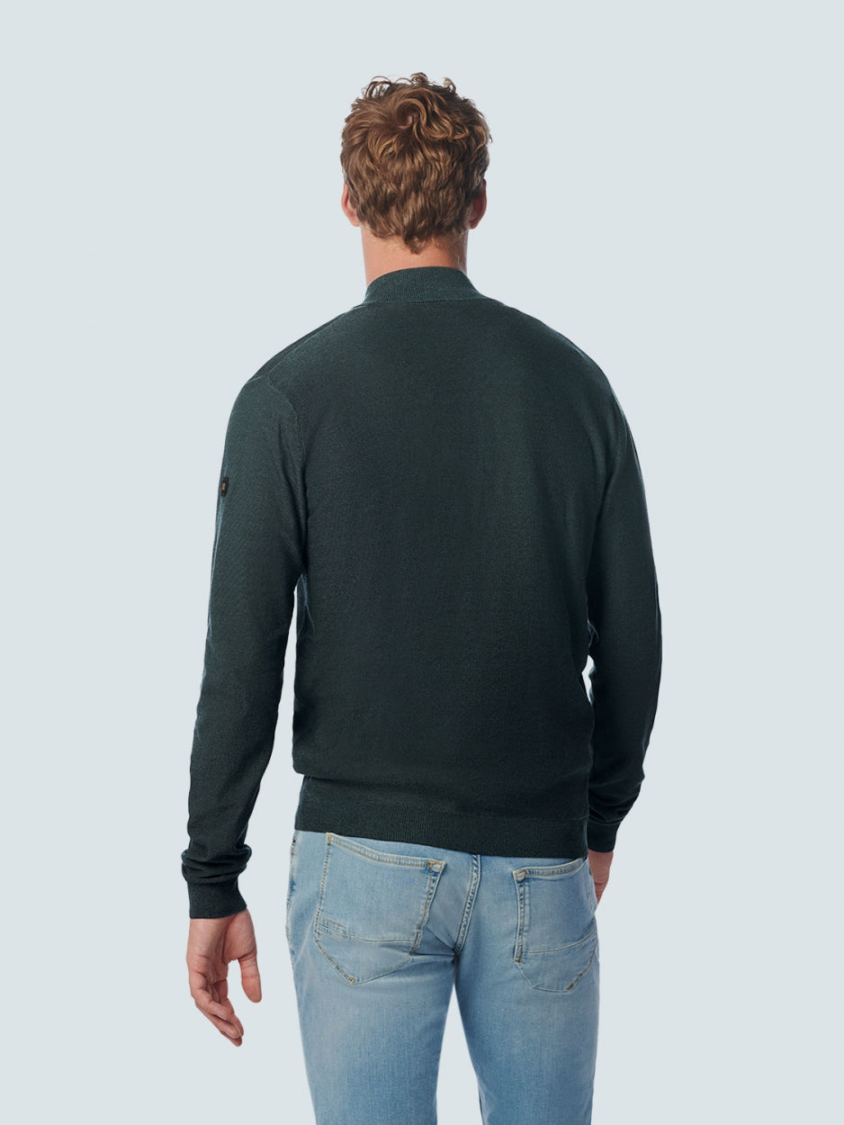 Cardigan 2 Coloured Jacquard | Steel