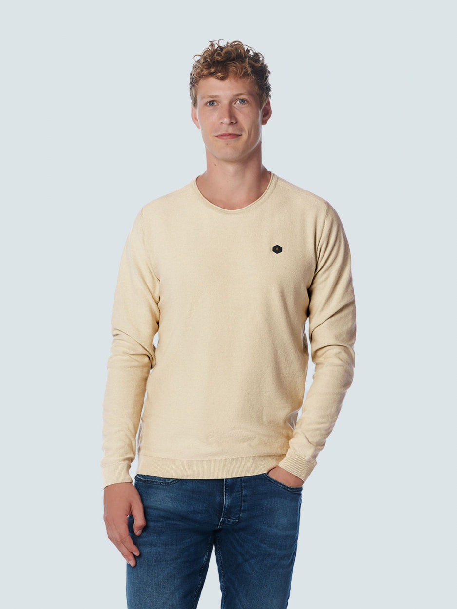 Pullover Crewneck Jacquard With Contrast Colour Inside | Light Seagreen