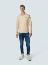 Pullover Crewneck Jacquard With Contrast Colour Inside | Light Seagreen