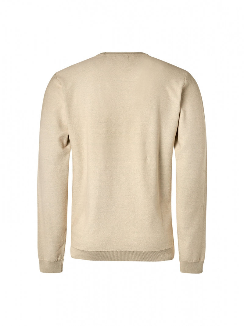 Pullover Crewneck Jacquard With Contrast Colour Inside | Light Seagreen
