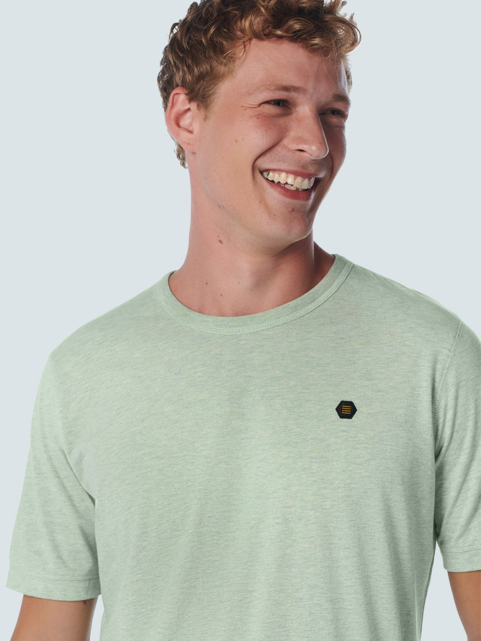T-Shirt Crewneck Melange | Light Seagreen