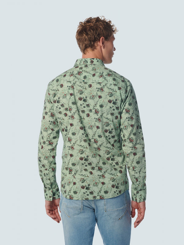Shirt Stretch Allover Printed | Light Seagreen