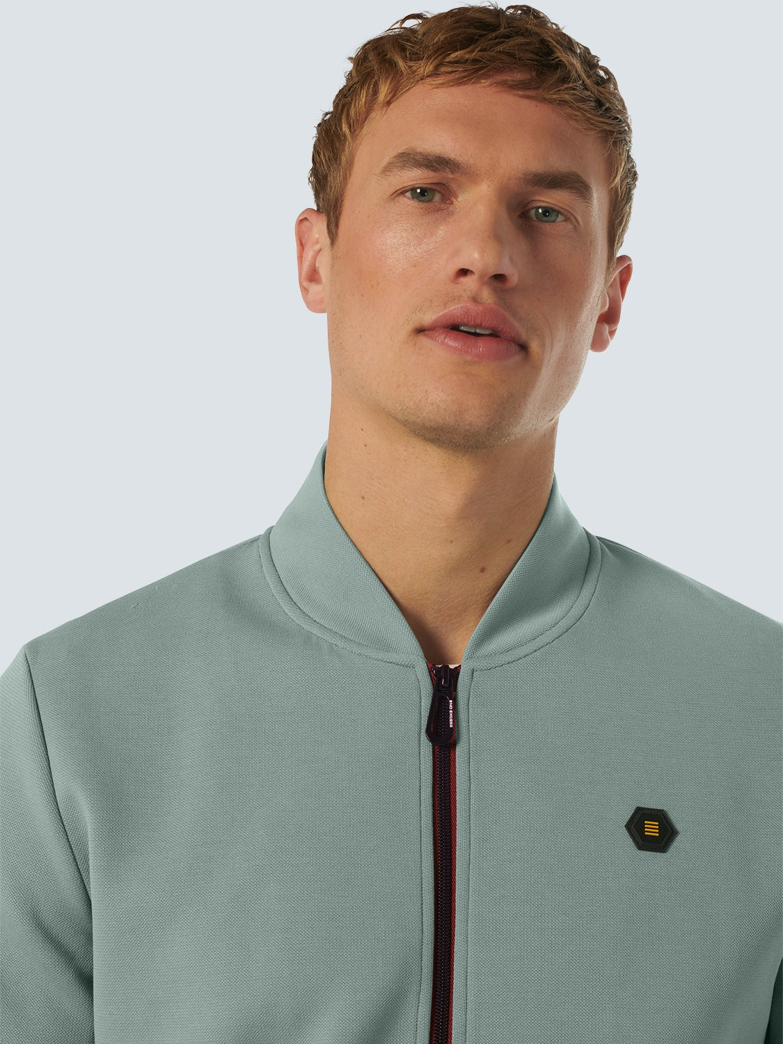 Sweater Full Zipper Pique Bomber | Zinc