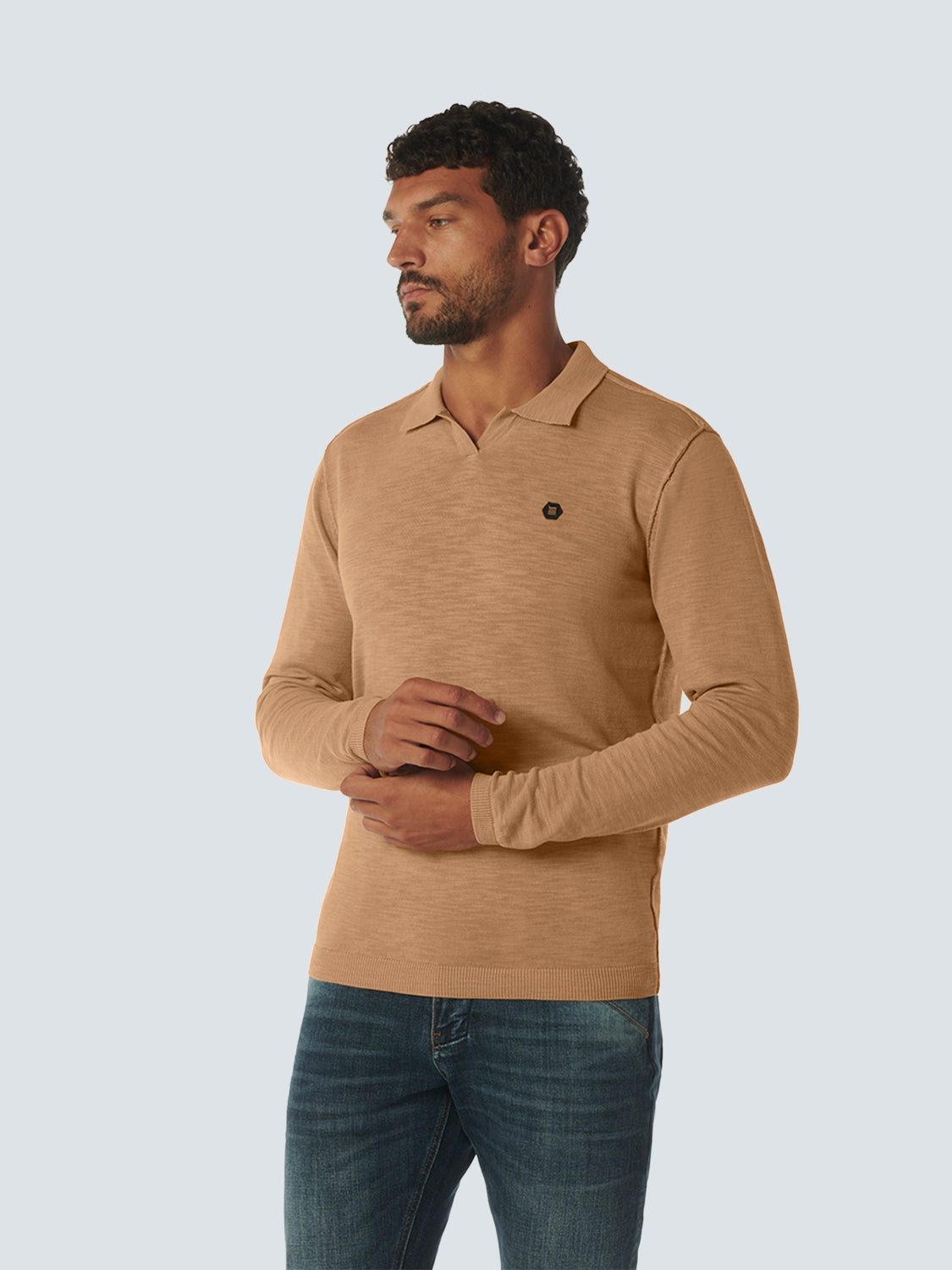 Pullover Polo Garment Dyed + Stone Washed | Desert