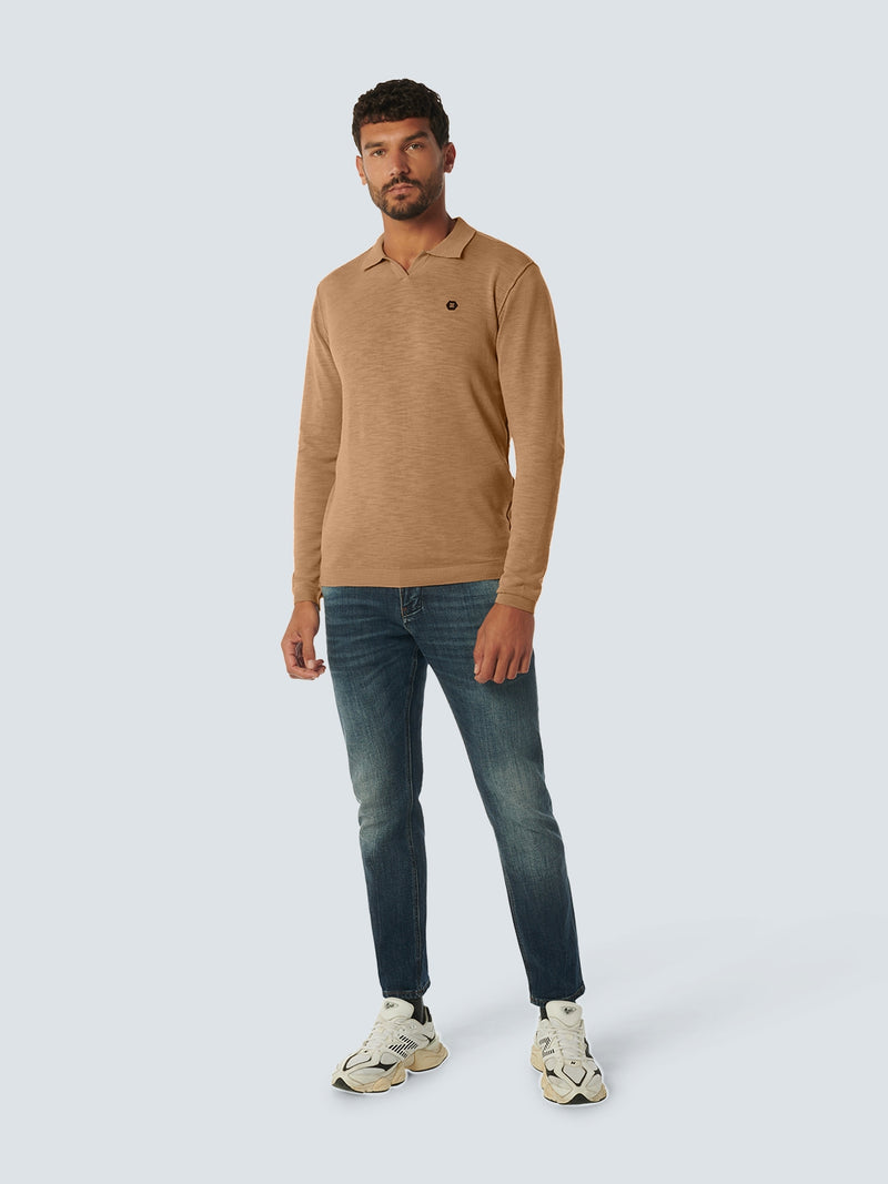 Pullover Polo Garment Dyed + Stone Washed | Desert