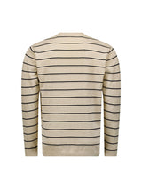 Pullover Crewneck 2 Coloured Stripe | Cream