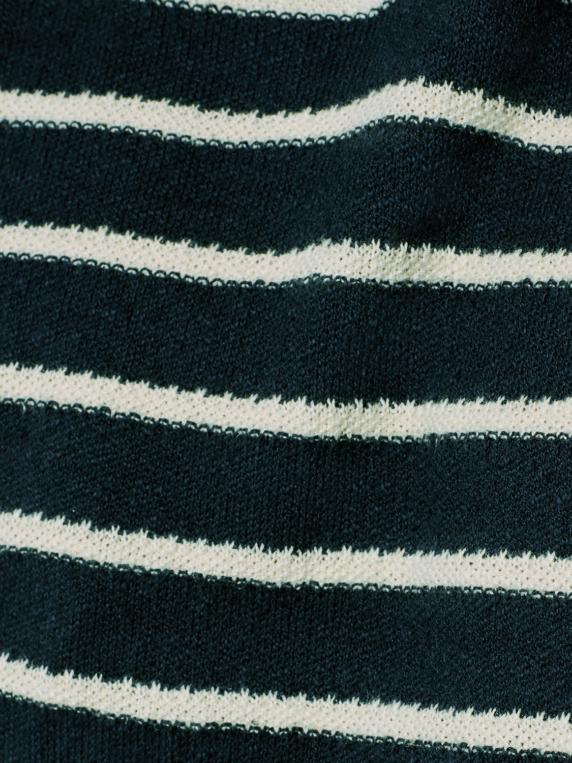 Pullover Short Sleeve Polo 2 Coloured Stripe With Linen | Night