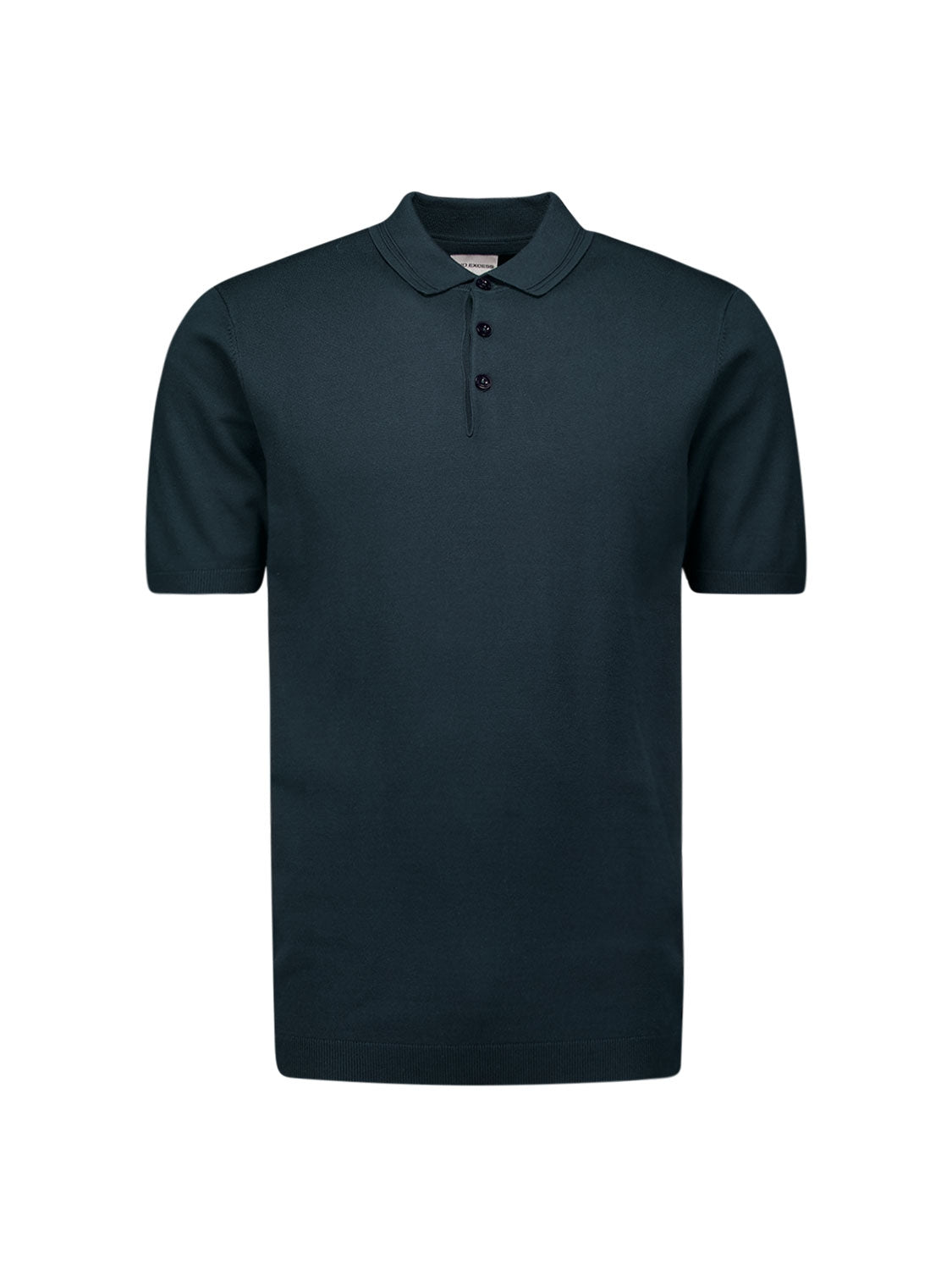 Pullover Short Sleeve Polo Button Solid | Night