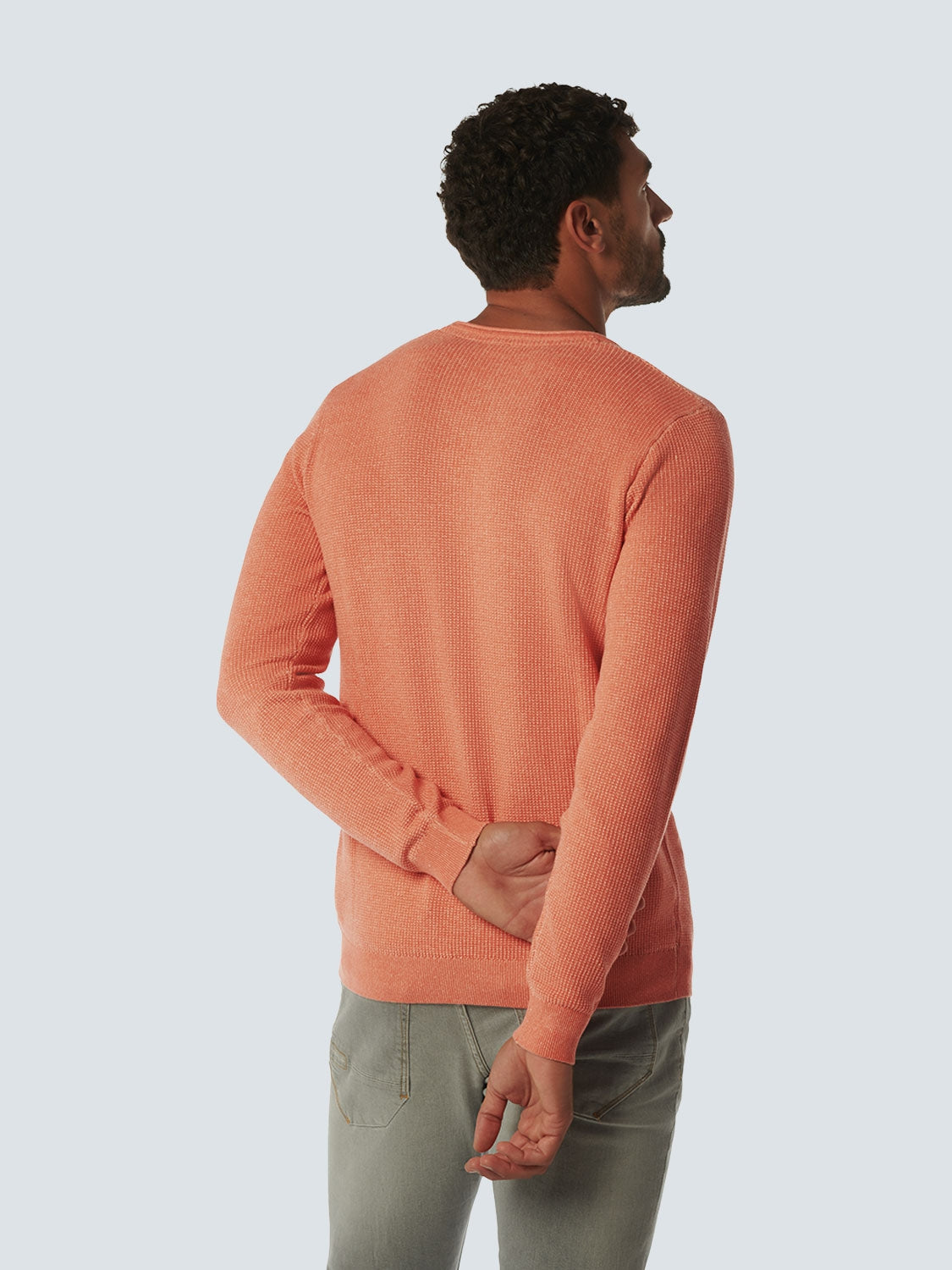 Pullover Crewneck 2 Coloured Jacquard | Melon