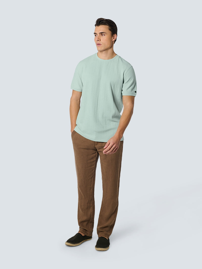 T-Shirt Crewneck Solid Jacquard | Mint