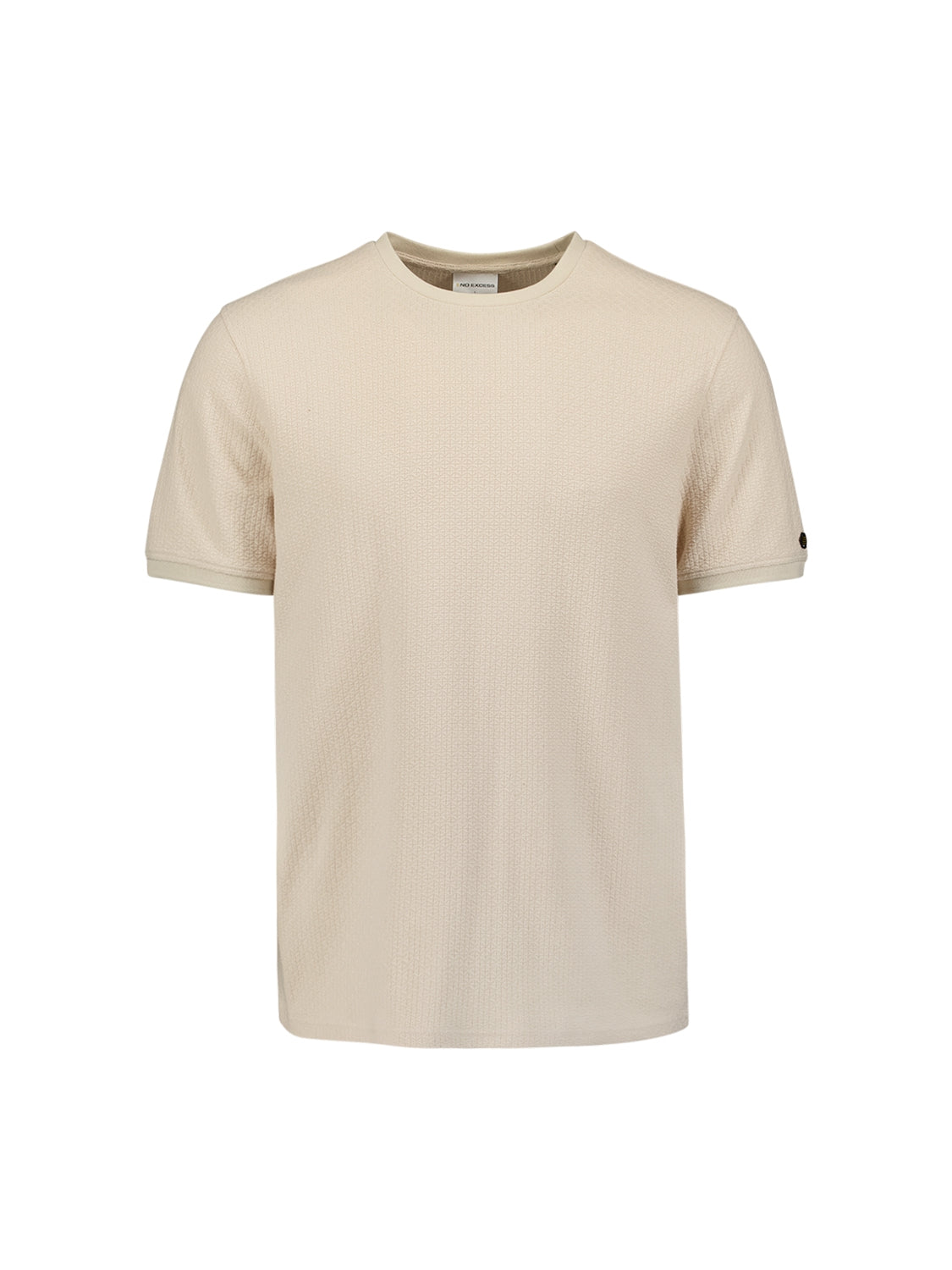 T-Shirt Crewneck Solid Jacquard | Cement