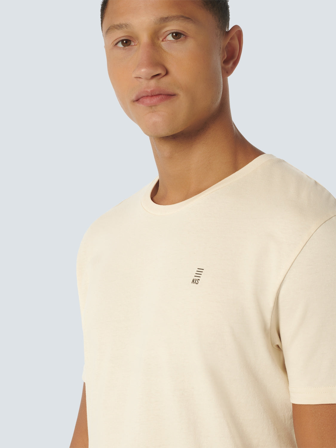 T-Shirt Crewneck Solid Basic | Cream