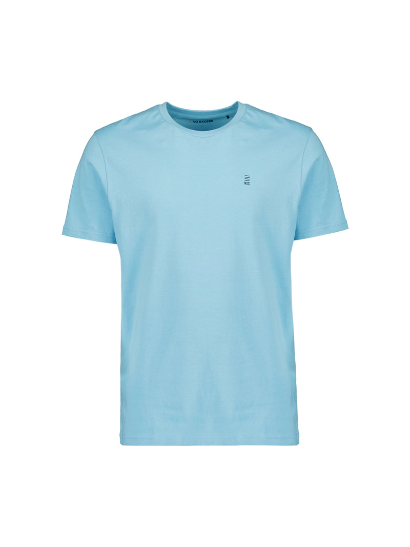 T-Shirt Crewneck Solid Basic | Aqua